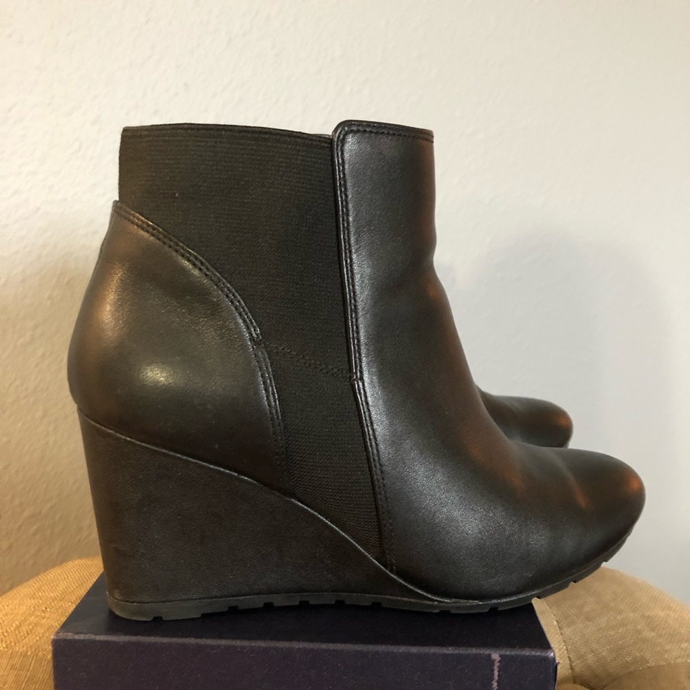Leather wedge boot, Clarks Artisan